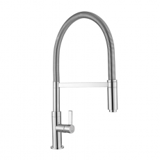 The 1810 Company Spirale Spout Kitchen Sink Mixer Tap with Spring Hose - Chrome