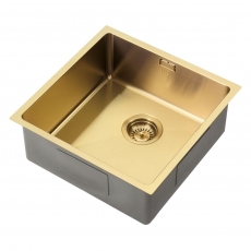 The 1810 Company Zenuno15 400U 1.0 Bowl Undermount Kitchen Sink - Gold Brass