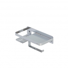 Tiger Caddy Toilet Roll Holder with Shelf - Chrome