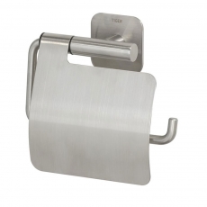 Tiger Colar Toilet Roll Holder with Cover Brushed Stainless Steel