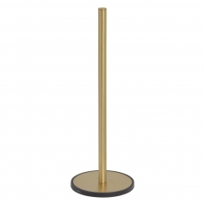Tiger Tune Spare Toilet Roll Holder Freestanding - Brushed Brass/Black