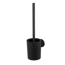 Tiger Tune Toilet Brush and Holder - Brushed Metal Black/Black