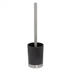 Tiger Tune Toilet Brush and Holder Freestanding - Brushed Stainless Steel/Black