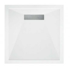 TrayMate TM25 Linear Square Shower Tray with Waste 1000mm x 1000mm - White