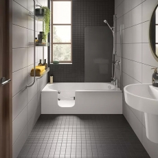 Trojan Cascade Rectangular Single Ended Easy Access Bath with Bath Panels 1700mm x 700mm - Left Handed