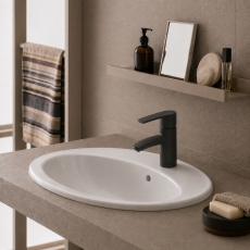 Twyford Alcona Inset Countertop Basin 560mm Wide - 1 Tap Hole