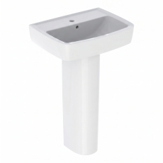 Twyford Alcona Handrinse Basin & Full Pedestal 450mm Wide 1 Tap Hole