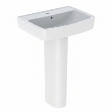 Twyford Alcona Basin & Full Pedestal 550mm Wide 1 Tap Hole