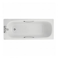 Twyford Celtic Single Ended Rectangular Bath with Twin Grips Anti Slip 1700mm x 700mm 2 Tap Hole