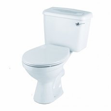 Twyford Option Close Coupled Toilet 6/4ltr Lever Cistern - Standard Seat Stainless Steel Hinge