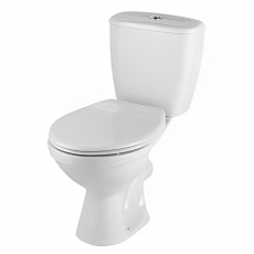 Twyford Option Close Coupled Toilet 6/4ltr Push Button Cistern - Plastic Hinges Standard Seat