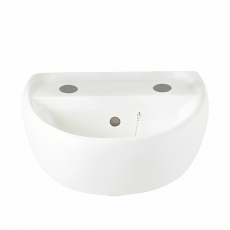 Twyford Sola Wall Hung Basin 400mm Wide 2 Tap Hole