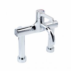 Twyford Sola Thermostatic Pillar Mounted Detachable Spout Surgeons Mixer Tap - Chrome