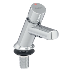 Twyford Sola Self Closing Non-Concussive Basin Mixer Tap - Chrome