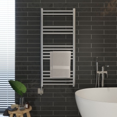 Ultraheat Eco-Rail Chrome 22mm Straight Electric Heated Ladder Towel Rail