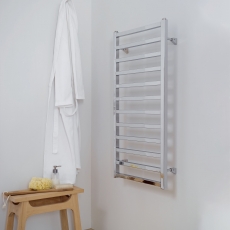 Ultraheat Karnak Chrome Square Tube Electric Designer Heated Towel Rail