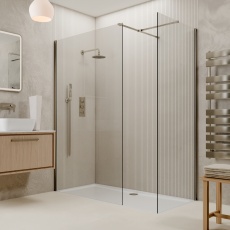 Valo Altitude Brushed Nickel 2000mm Walk-In Shower Enclosure