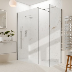 Valo Altitude Chrome 2000mm Walk-In Shower Enclosure