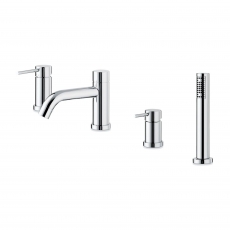 Vema Maira 4-Hole Bath Shower Mixer Tap Pillar Mounted - Chrome
