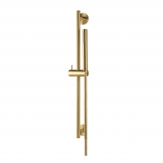 Vema Tiber Shower Slide Rail Kit with Pencil Handset - Brushed Brass