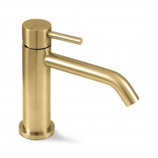 Vema Tiber Basin Mixer Tap Single Handle - Brushed Brass