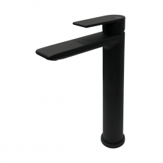 Vema Timea Tall Basin Mixer Tap Single Handle - Matt Black