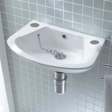 Verona Advantage Wall Mounted Cloakroom Basin 450mm Wide 2 Tap Hole