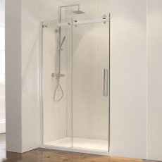 Verona Aquaglass+ Frameless Sliding Shower Door 1400mm Wide - 8mm Glass