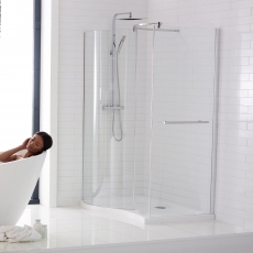 Verona Aquaglass Purity Curved Walk-in Shower Enclosure