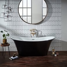 Verona Bow Traditional Freestanding Bath with Integrated Waste