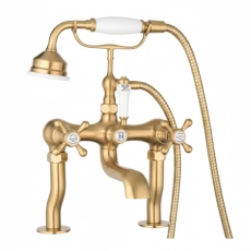 Verona Castello Brushed Brass Bath Shower Mixer Tap (inc Kit)