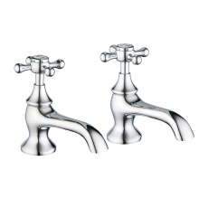 Verona Castello Chrome Bath Taps Pair