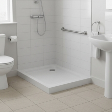 Verona Classic Deep 80mm Stone Resin Rectangular Shower Tray (inc Waste)