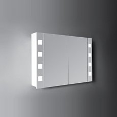 Verona Designer Cube 2-Door Mirrored Bathroom Cabinet 1000mm Wide