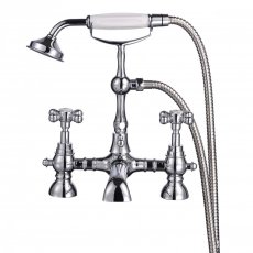 Verona Edwardian Bath Shower Mixer Tap Pillar Mounted - Chrome