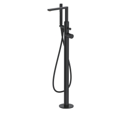 Verona Galleria Matt Black Freestanding Bath Shower Mixer Tap (inc Kit)