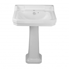 Verona Holborn Basin with Full Pedestal 560mm Wide - 1 Tap Hole