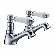 Verona Holborn Basin Taps Pair - Chrome