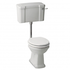 Verona Holborn Low Level Toilet with Lever Cistern - Soft Close Seat (Chrome Fittings)
