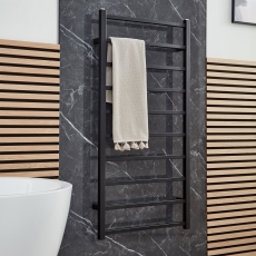 Verona Leonardo Textured Black Designer Towel Rail