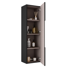 Verona Melanza 1-Door Tall Bathroom Storage Unit 1200mm (H) x 345mm (W)