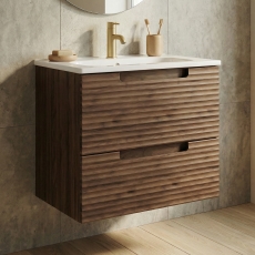 Verona Melanza 600mm Wall Hung 2-Drawer Vanity Unit with Basin