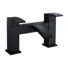 Verona Onyx Bath Filler Tap Pillar Mounted - Matt Black