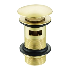 Verona Brushed Brass Slotted Press Top Basin Waste
