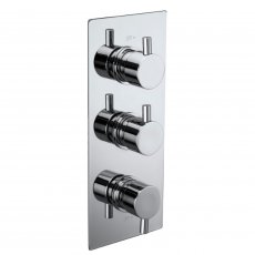 Verona Pure Concealed Thermostatic Shower Valve Triple Handle - Chrome