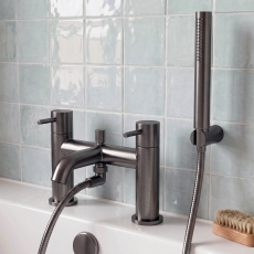 Verona Rivenza Gunmetal Bath Shower Mixer Tap (inc Kit)