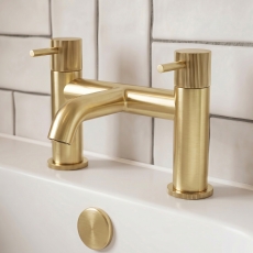 Verona Rivenza Fluted Brushed Brass Bath Filler Tap