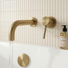 Verona RIvenza Brushed Brass Wall Mounted Bath Filler Tap