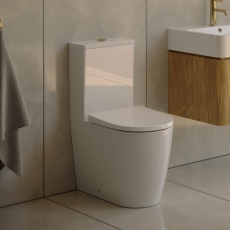Verona Trevello Rimless Fully Back to Wall Close Coupled Toilet (inc Soft Close Seat)