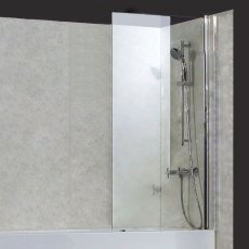 Verona Uno Square Top Hinged Bath Screen 1400mm H x 800mm W 6mm Glass
